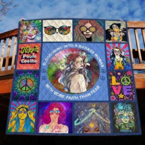 Hippie Girls Quilt Blanket  Quilt